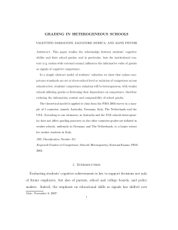 GRADING IN HETEROGENEOUS SCHOOLS 1. Introduction