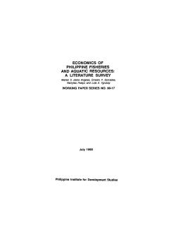 economics of philippine fisheries and aquatic resources: a literature