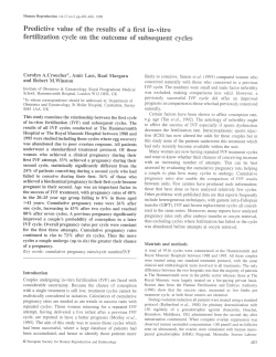 Predictive value of the results of a first in