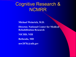 Michael Weinrich - National Center for Medical Rehabilitation