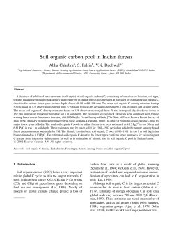 Soil organic carbon pool in Indian forests