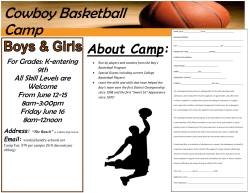 Cowboy Basketball Camp Registration