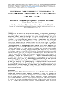 selection of cattle supplement feeding areas to