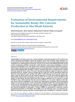 Evaluation of Environmental Requirements for Sustainable Ready