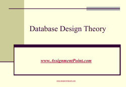 Database Design Theory