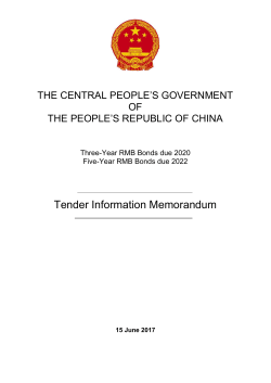 Tender Information Memorandum - Hong Kong Monetary Authority