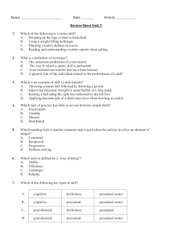 Name: Date: Period: Review Sheet Unit 5 Which of the following is a