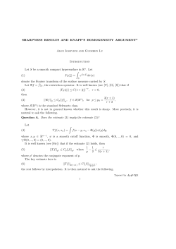 Sharpness results and Knapp`s homogeneity argument