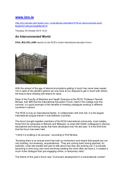 07.10.14 - imn.ie - An interconnected world