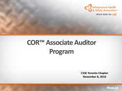COR&trade; Associate Auditor Program