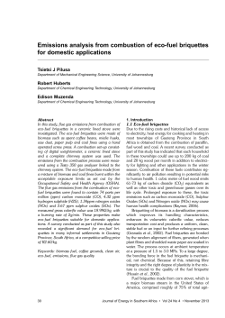 Emissions analysis from combustion of eco