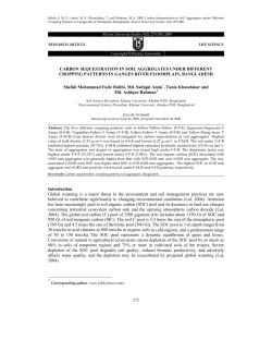 CARBON SEQUESTRATION IN SOIL
