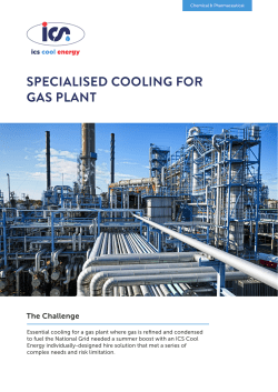 SPECIALISED COOLING FOR GAS PLANT