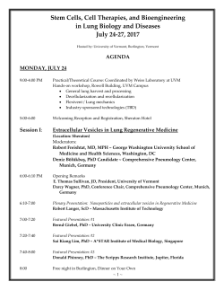 Stem Cells and Cell Therapies in Lung Biology and Lung Diseases