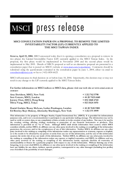 msci consultation paper on a proposal to remove the limited