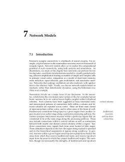 7Network Models - Gatsby Computational Neuroscience Unit