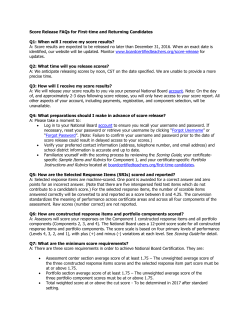 Score Release FAQs for First-time and Returning Candidates Q1