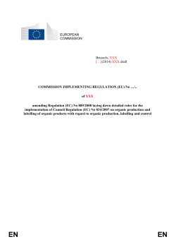 EN EN COMMISSION IMPLEMENTING REGULATION (EU) No