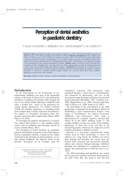 Perception of dental aesthetics in paediatric dentistry