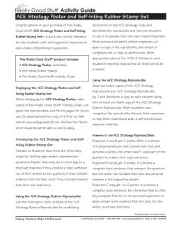 ACE Strategy Poster and Self-Inking Rubber