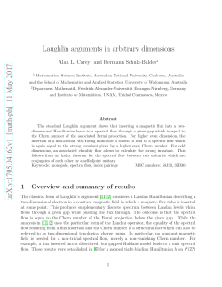 Laughlin arguments in arbitrary dimensions