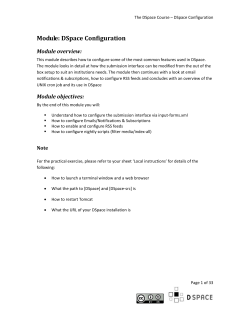 Module - DSpace Configuration
