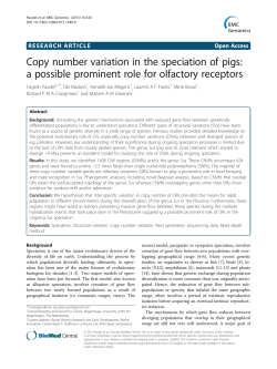 Copy number variation in the speciation of pigs: a possible