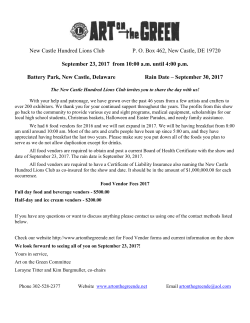 2017 Food Vendor Application