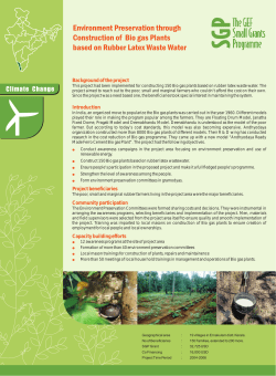 Environment Preservation through Construction of Bio gas Plants