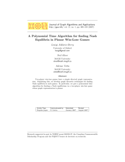 A Polynomial Time Algorithm for finding Nash Equilibria in