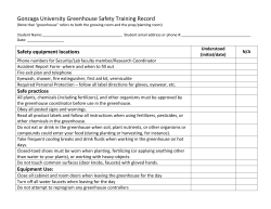 Greenhouse Safety Checklist