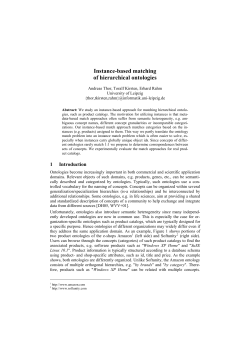 Instance-based matching of hierarchical ontologies