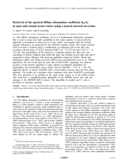 Retrieval of the spectral diffuse attenuation coefficient Kd() in open