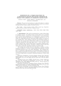 EXISTENCE OF A UNIQUE SOLUTION TO A NONLINEAR MOVING