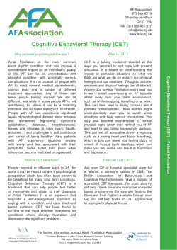 Cognitive Behavioral Therapy (CBT)