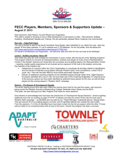ABN 70 523 008 003 FECC Players, Members, Sponsors