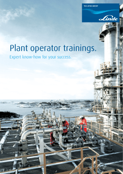 Plant operator trainings.