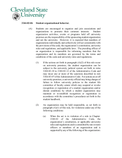 3344-83-06 Student organizational behavior. (A) Students are