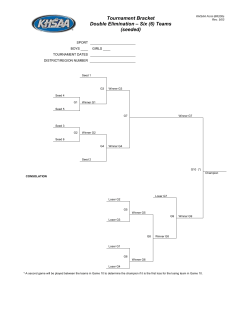 6 Team Double Elimination (seeded)