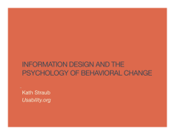 information design and the psychology of behavioral change