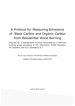 A Protocol for Measuring Emissions of Black Carbon and Organic