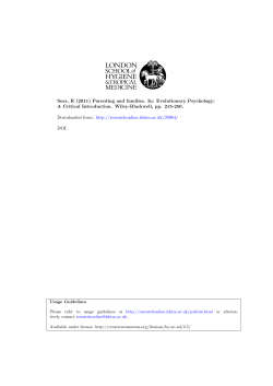Evolutionary Psychology