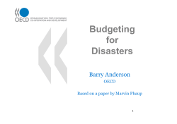 Budgeting for Disasters
