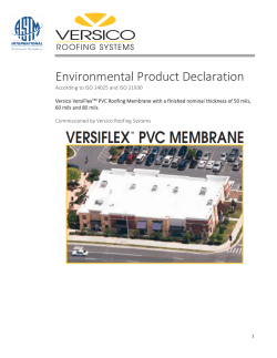 EPD for Versico VersiFlex PVC Roofing Membrane