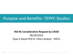 2016 June 29 TAS * Study Request Program and Processes * Vijay