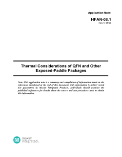 HFAN-08.1 Thermal Considerations of QFN and