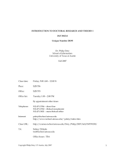 introduction to doctoral research and theory i