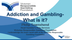 Addiction and Gambling- What is it Philip Townshend Head Gambler