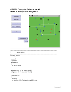 CS108L Computer Science for All Week 5: Sample Lab Program 2