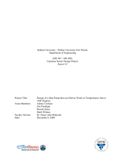 Design a Heat Pump That Can Deliver Water at